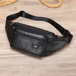 image-Leather Phone Belt Men's Multifunctional Chest Bag Crossbody