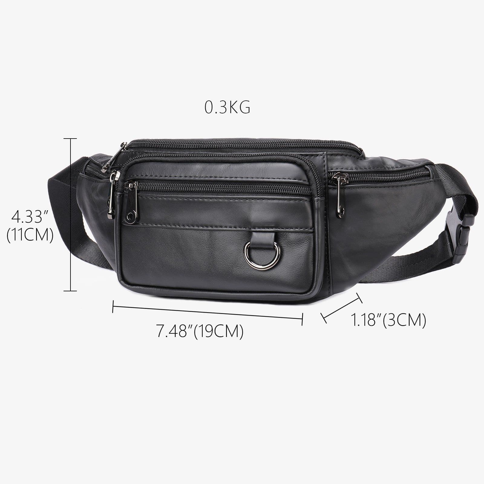 image-Leather Phone Belt Men's Multifunctional Chest Bag Crossbody
