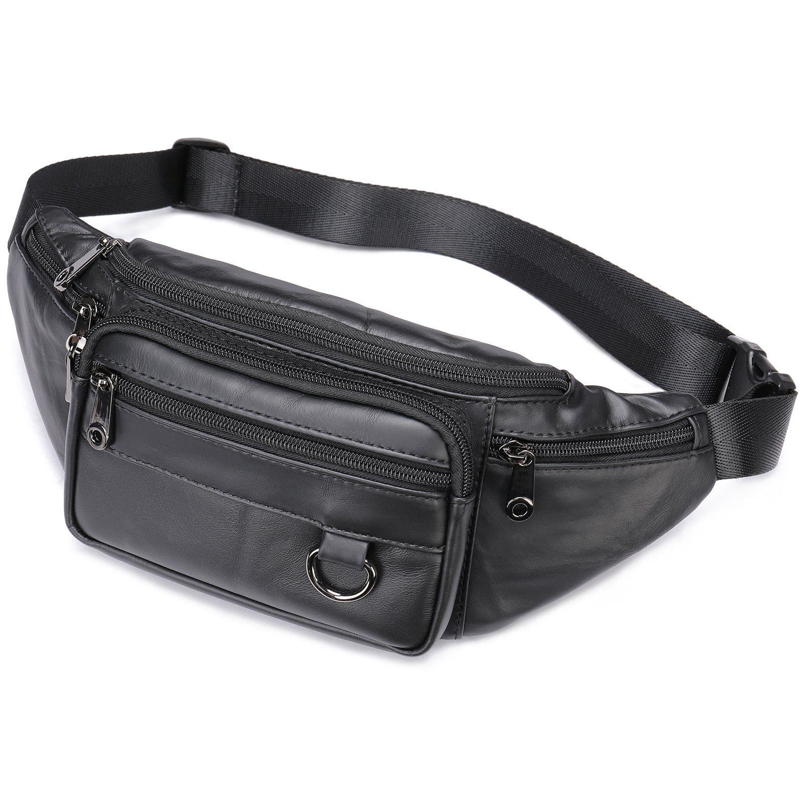 image-Leather Phone Belt Men's Multifunctional Chest Bag Crossbody