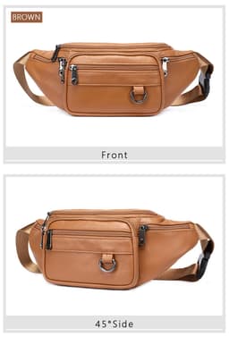 image-Leather Phone Belt Men's Multifunctional Chest Bag Crossbody