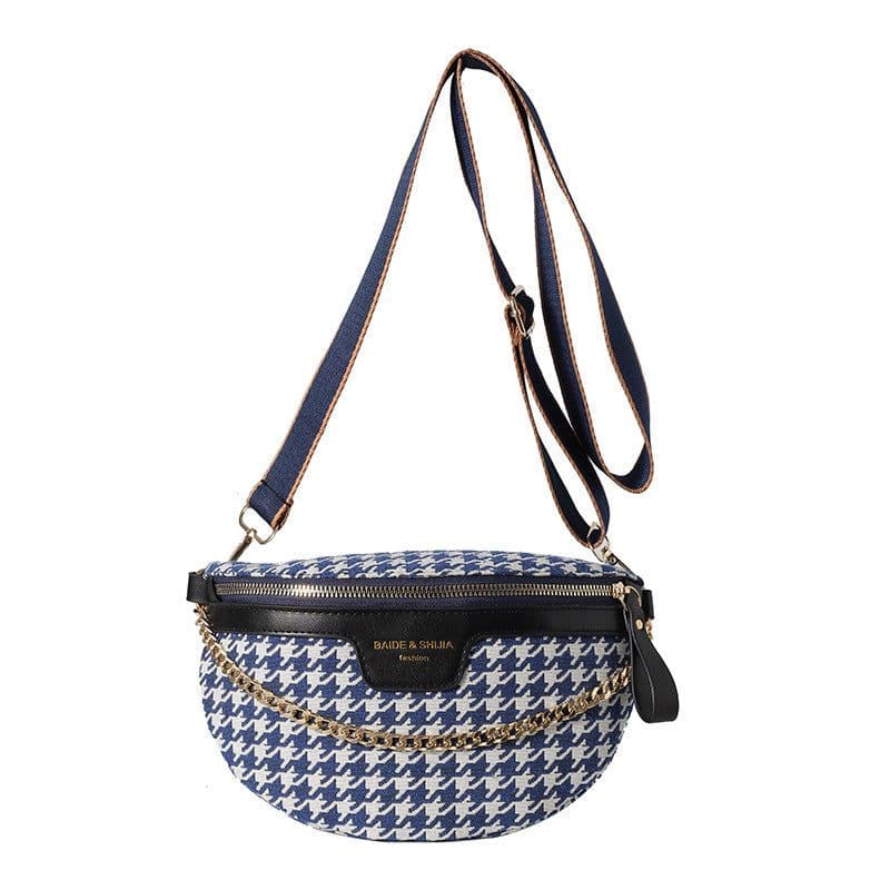image-Women's Fashion Houndstooth Chest Bag Shoulder Bag