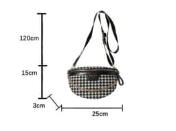 image-Women's Fashion Houndstooth Chest Bag Shoulder Bag