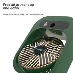 image-Air Conditioning Fan Desk Misting Fan Air Cooler Cooling USB Rechargeable Humidifier Portable Spray Fan With 3 Wind Speeds For Home