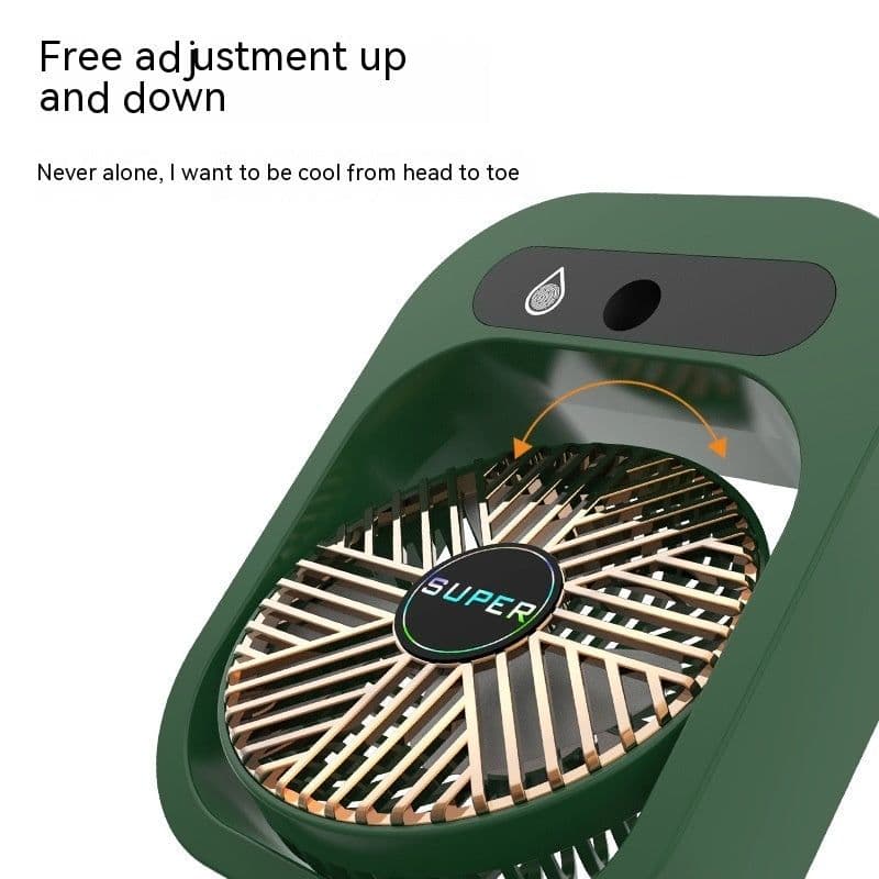 image-Air Conditioning Fan Desk Misting Fan Air Cooler Cooling USB Rechargeable Humidifier Portable Spray Fan With 3 Wind Speeds For Home
