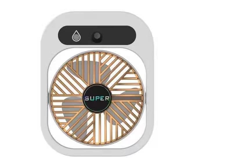 image-Air Conditioning Fan Desk Misting Fan Air Cooler Cooling USB Rechargeable Humidifier Portable Spray Fan With 3 Wind Speeds For Home