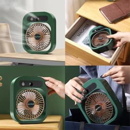 image-Air Conditioning Fan Desk Misting Fan Air Cooler Cooling USB Rechargeable Humidifier Portable Spray Fan With 3 Wind Speeds For Home