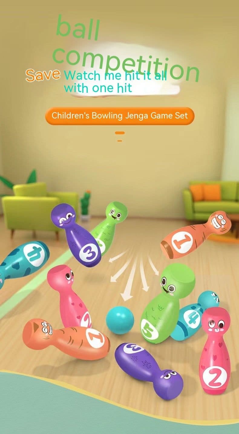 image-Children's Bowling Toys Suit Indoor Large Kindergarten Baby's Ball Parent-child Sports Toys