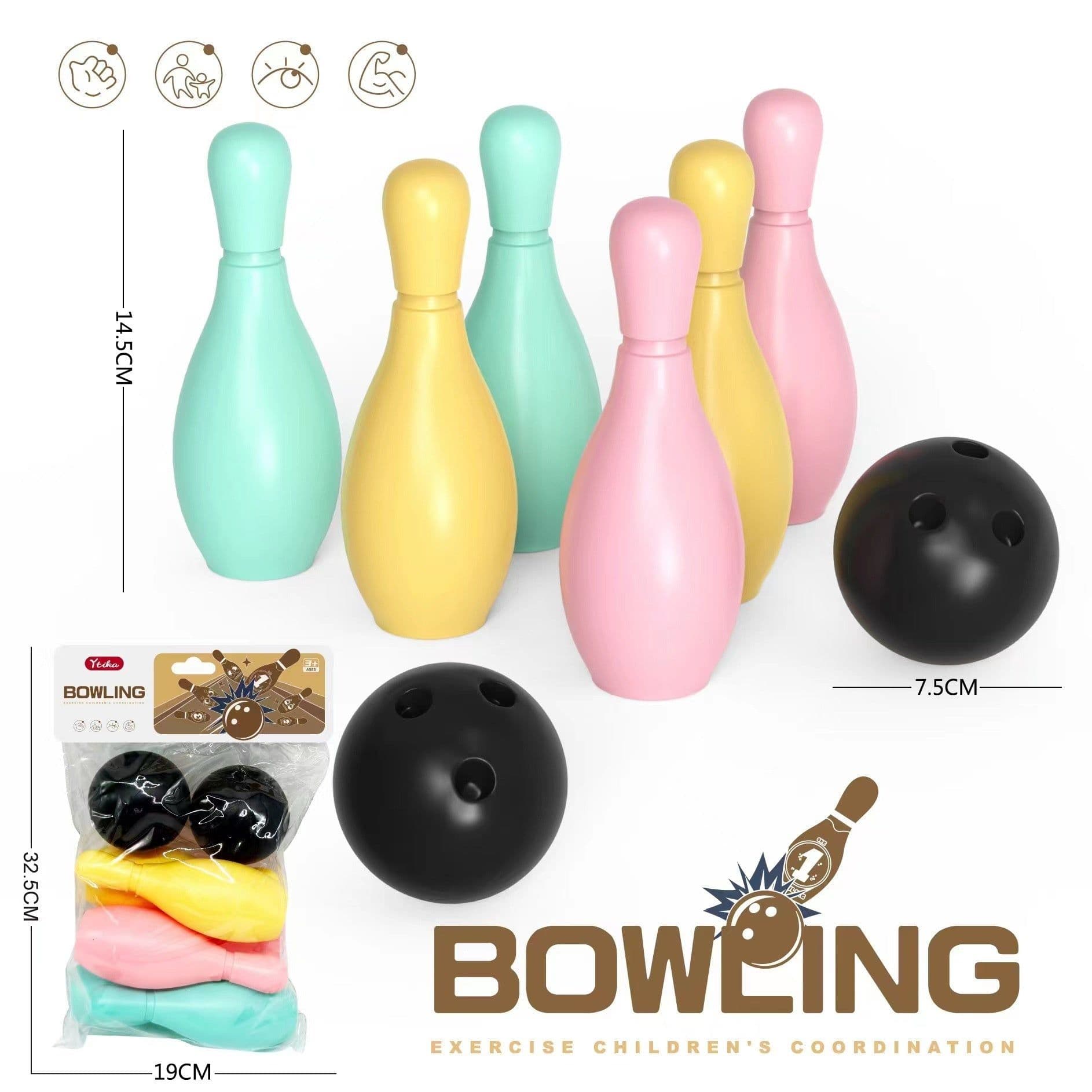 image-Children's Bowling Toys Suit Indoor Large Kindergarten Baby's Ball Parent-child Sports Toys