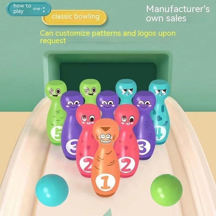 image-Children's Bowling Toys Suit Indoor Large Kindergarten Baby's Ball Parent-child Sports Toys