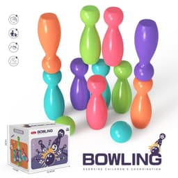 image-Children's Bowling Toys Suit Indoor Large Kindergarten Baby's Ball Parent-child Sports Toys