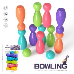 image-Children's Bowling Toys Suit Indoor Large Kindergarten Baby's Ball Parent-child Sports Toys