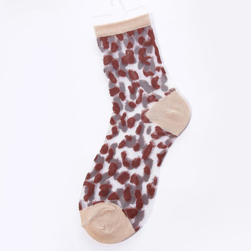 image-Crystal Socks Breathable Socks Mesh Middle Tube