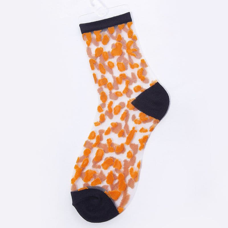 image-Crystal Socks Breathable Socks Mesh Middle Tube