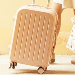 image-Luggage Female Student Trolley Case Travel Password Suitcase Male Candy Color Leather Case Suitcase Set