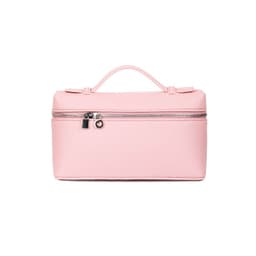image-Mini Bag Lychee Pattern Handbag Ostrich Grain Small Square Bag Zipper Lunch Box Bag