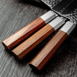image-Damascus Sanhe Steel Forging Kitchen Knife Household
