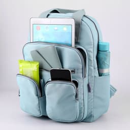 image-Women's Fashion Large Capacity Multi-pocket Nylon Cloth Backpack