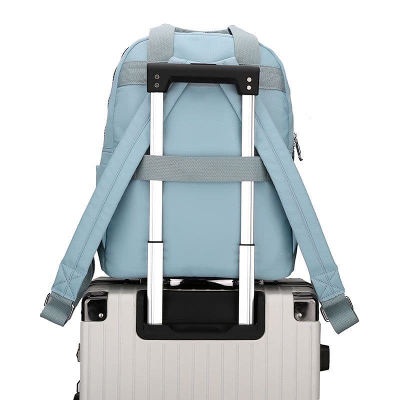 image-Women's Fashion Large Capacity Multi-pocket Nylon Cloth Backpack