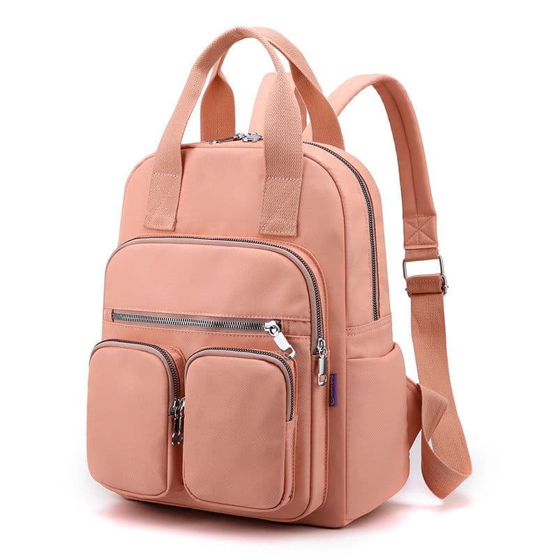 image-Women's Fashion Large Capacity Multi-pocket Nylon Cloth Backpack