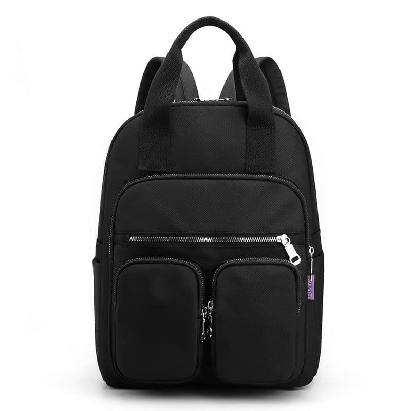 image-Women's Fashion Large Capacity Multi-pocket Nylon Cloth Backpack