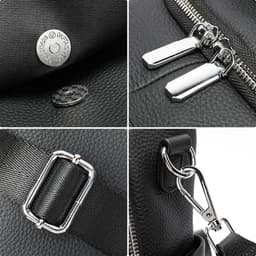 image-Women's Casual Simple Leather Backpack