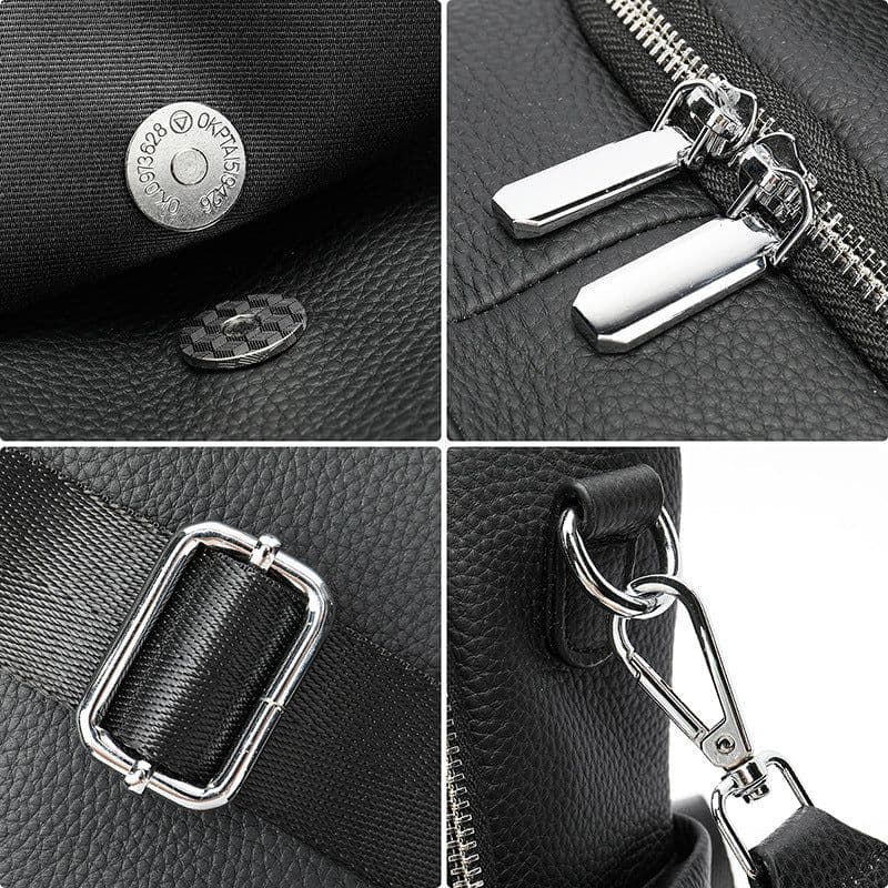 image-Women's Casual Simple Leather Backpack