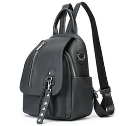 image-Women's Casual Simple Leather Backpack