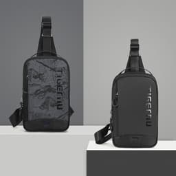 image-Men's Fashion Camouflage Simple Chest Bag