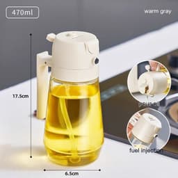 image-470ML Olive Oil Sprayer Dispenser For Cooking BBQ 2 In 1 Glass Oil Vinegar Soy Sauce Spray Kitchen Oil Bottle For Air Fryer