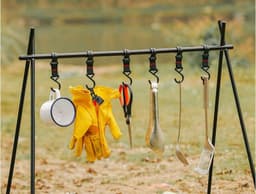 image-Outdoor Camping Aluminum Alloy Large Foldable Portable Clothes Drying Rack For Camping Travel Triangle