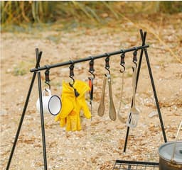 image-Outdoor Camping Aluminum Alloy Large Foldable Portable Clothes Drying Rack For Camping Travel Triangle