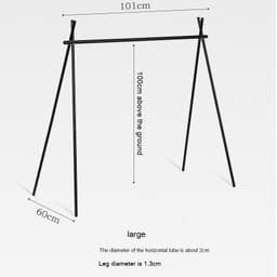 image-Outdoor Camping Aluminum Alloy Large Foldable Portable Clothes Drying Rack For Camping Travel Triangle