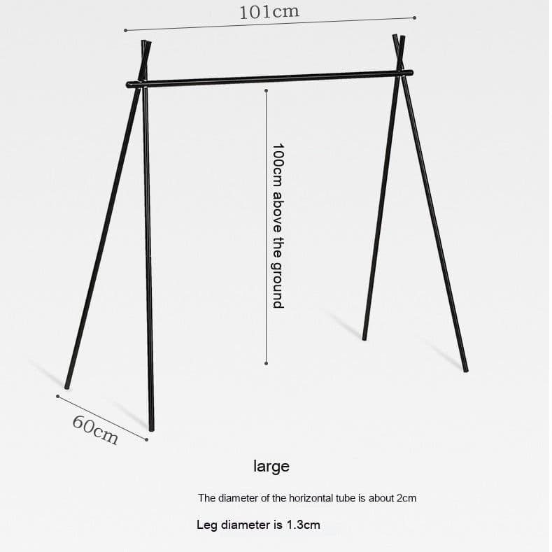 image-Outdoor Camping Aluminum Alloy Large Foldable Portable Clothes Drying Rack For Camping Travel Triangle