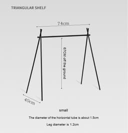 image-Outdoor Camping Aluminum Alloy Large Foldable Portable Clothes Drying Rack For Camping Travel Triangle
