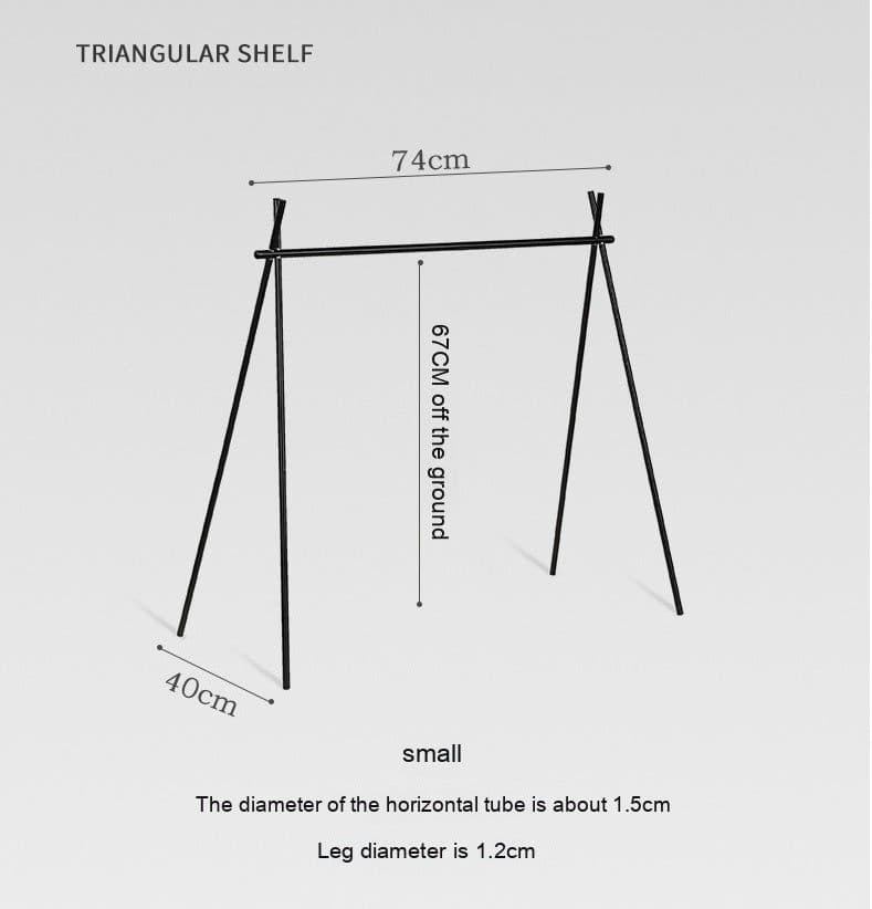 image-Outdoor Camping Aluminum Alloy Large Foldable Portable Clothes Drying Rack For Camping Travel Triangle