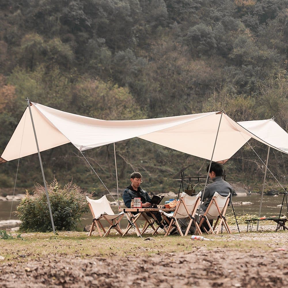 image-Outdoor Camping Aluminum Alloy Large Foldable Portable Clothes Drying Rack For Camping Travel Triangle