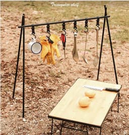 image-Outdoor Camping Aluminum Alloy Large Foldable Portable Clothes Drying Rack For Camping Travel Triangle