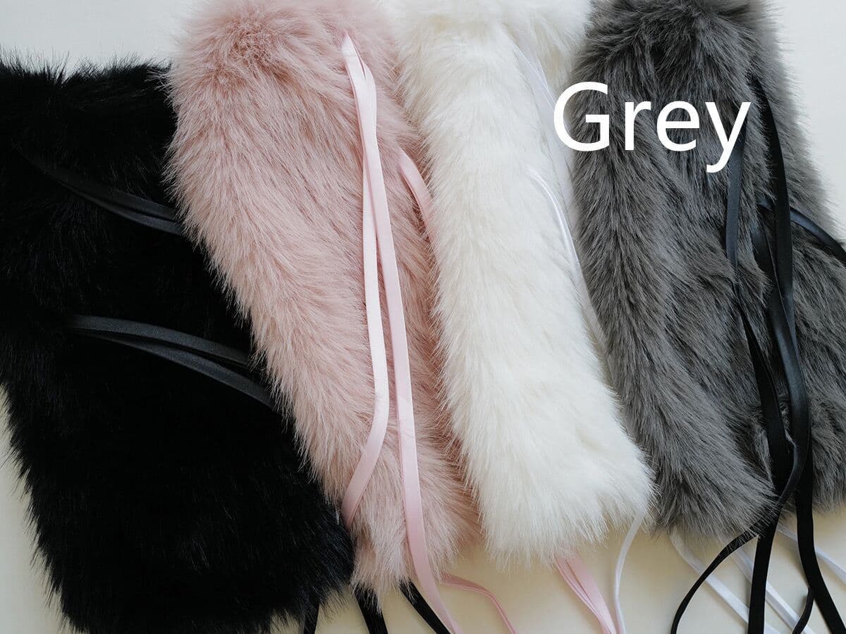 image-New Year Autumn And Winter Warm Lace-up Fur Leg Warmer Mid-calf