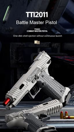 image-Tactical Master Pull Bolt Continuous Hair Throwing Shell Pistol Toy Gun Mechanical