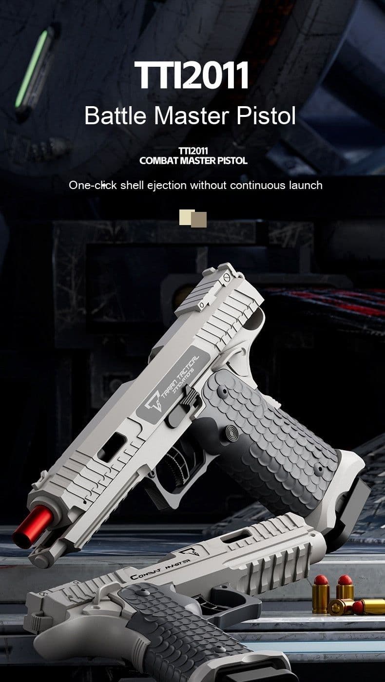 image-Tactical Master Pull Bolt Continuous Hair Throwing Shell Pistol Toy Gun Mechanical