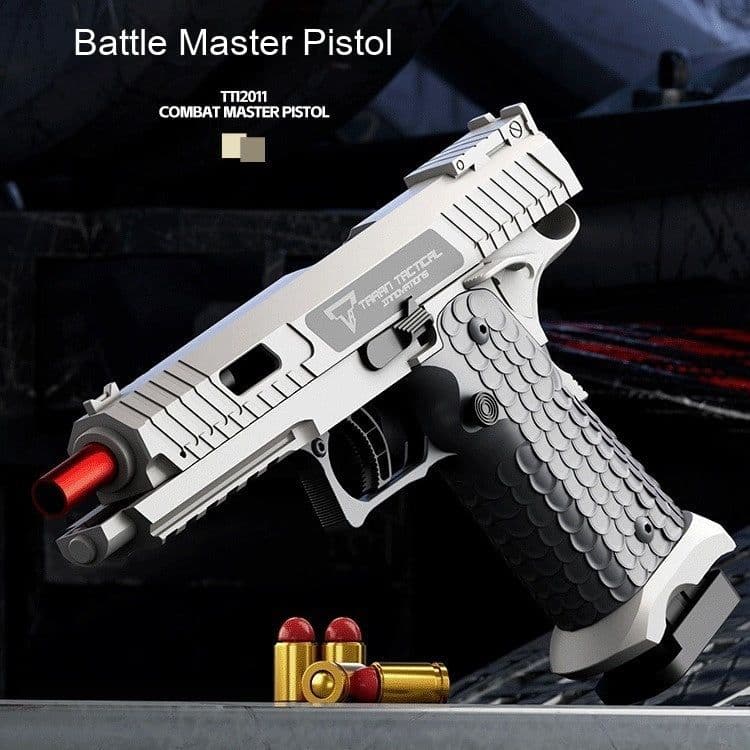 image-Tactical Master Pull Bolt Continuous Hair Throwing Shell Pistol Toy Gun Mechanical