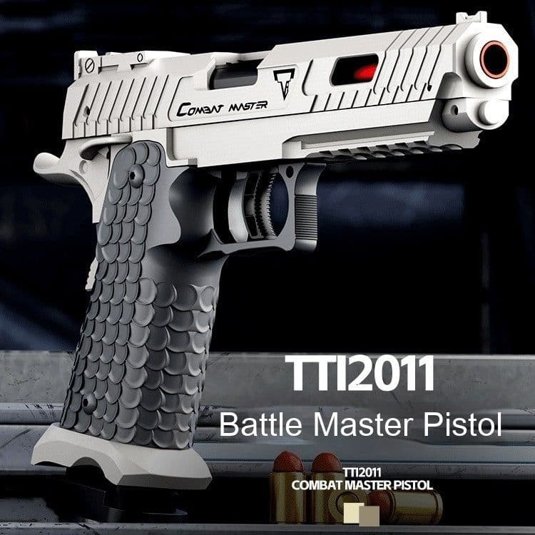 image-Tactical Master Pull Bolt Continuous Hair Throwing Shell Pistol Toy Gun Mechanical
