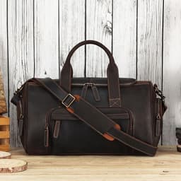 image-Large Capacity Retro Men Fitness Foldable Luggage Bag