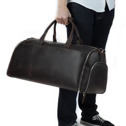 image-Large Capacity Retro Men Fitness Foldable Luggage Bag