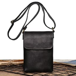 image-Men's Leather Shoulder Bag Women's Crazy Horse Leather Crossbody