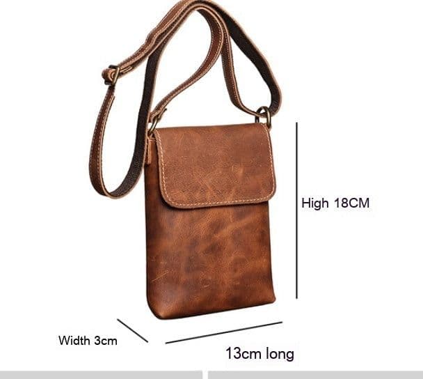 image-Men's Leather Shoulder Bag Women's Crazy Horse Leather Crossbody