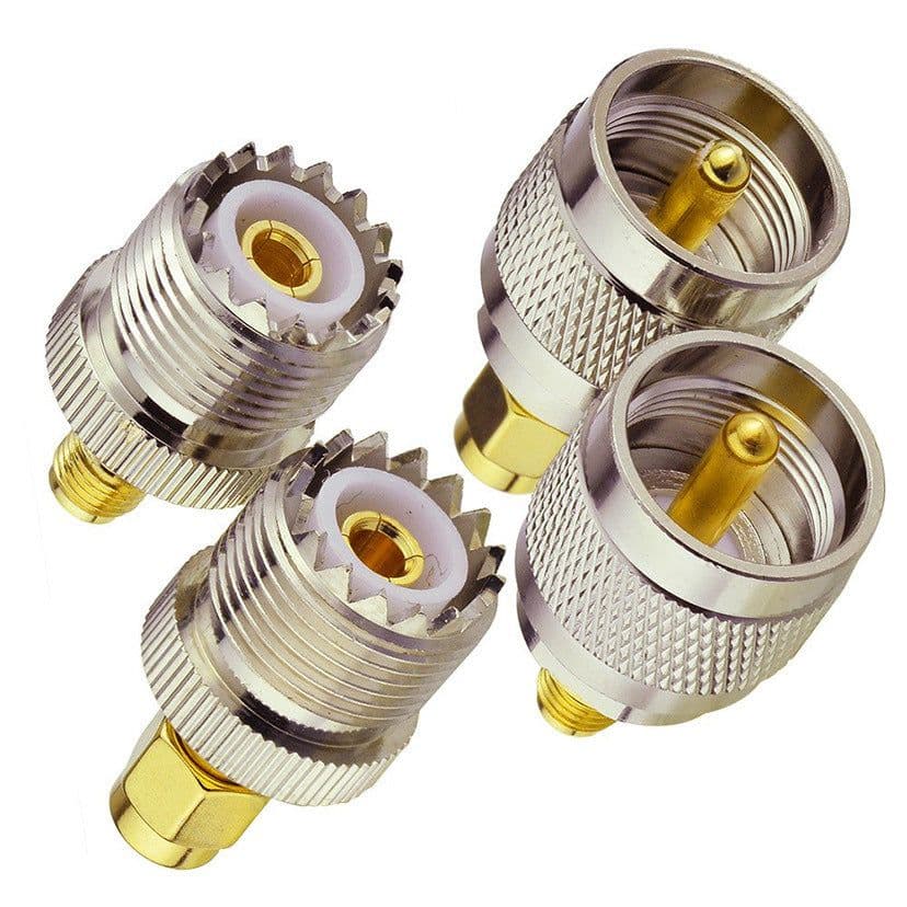 image-UHF Male PL259 Female Connector SO239 Four-piece Set SMASL16GPRS Intercom Male Motorcycle Fit Female