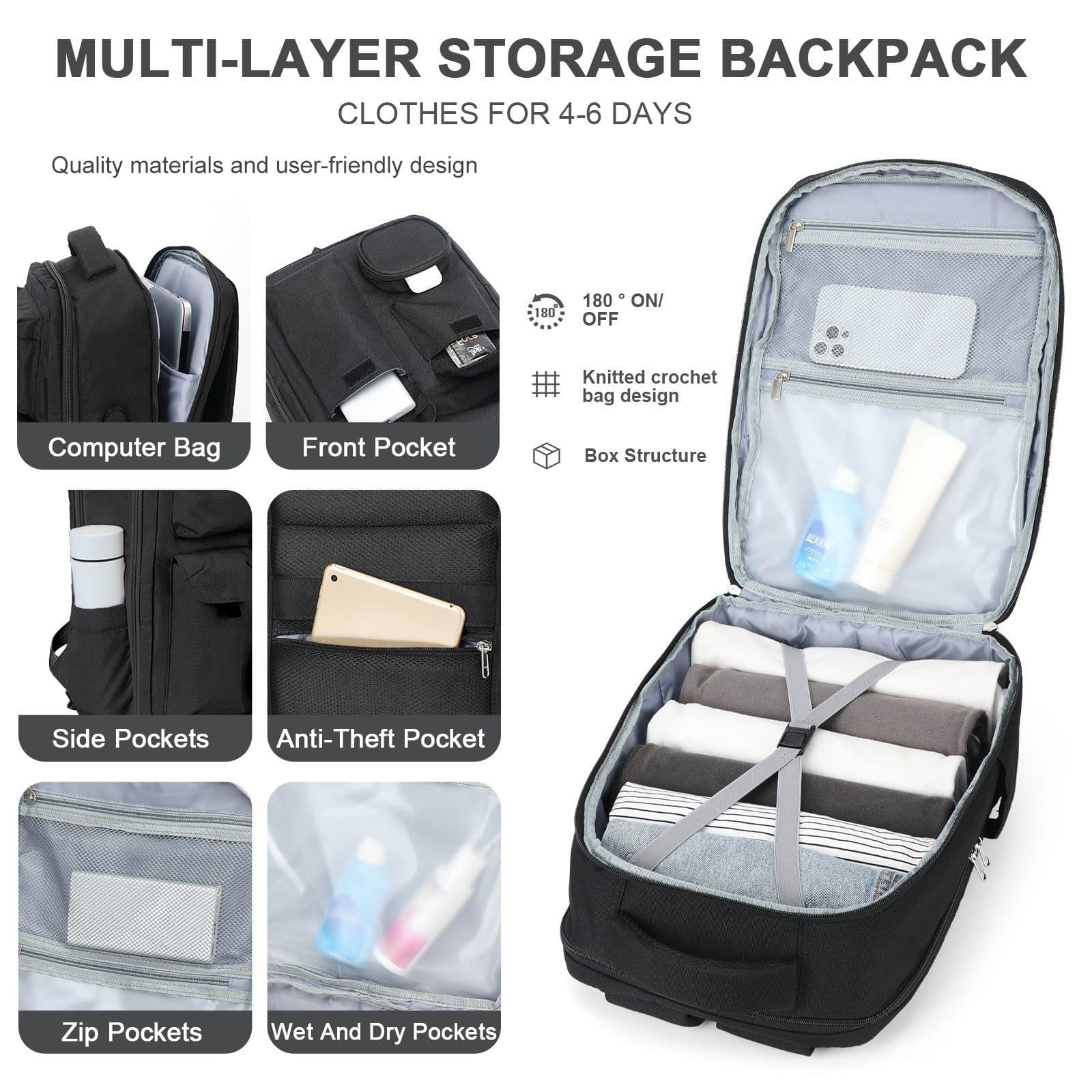 image-Men's And Women's Fashion Portable Outdoor Large Capacity Schoolbag