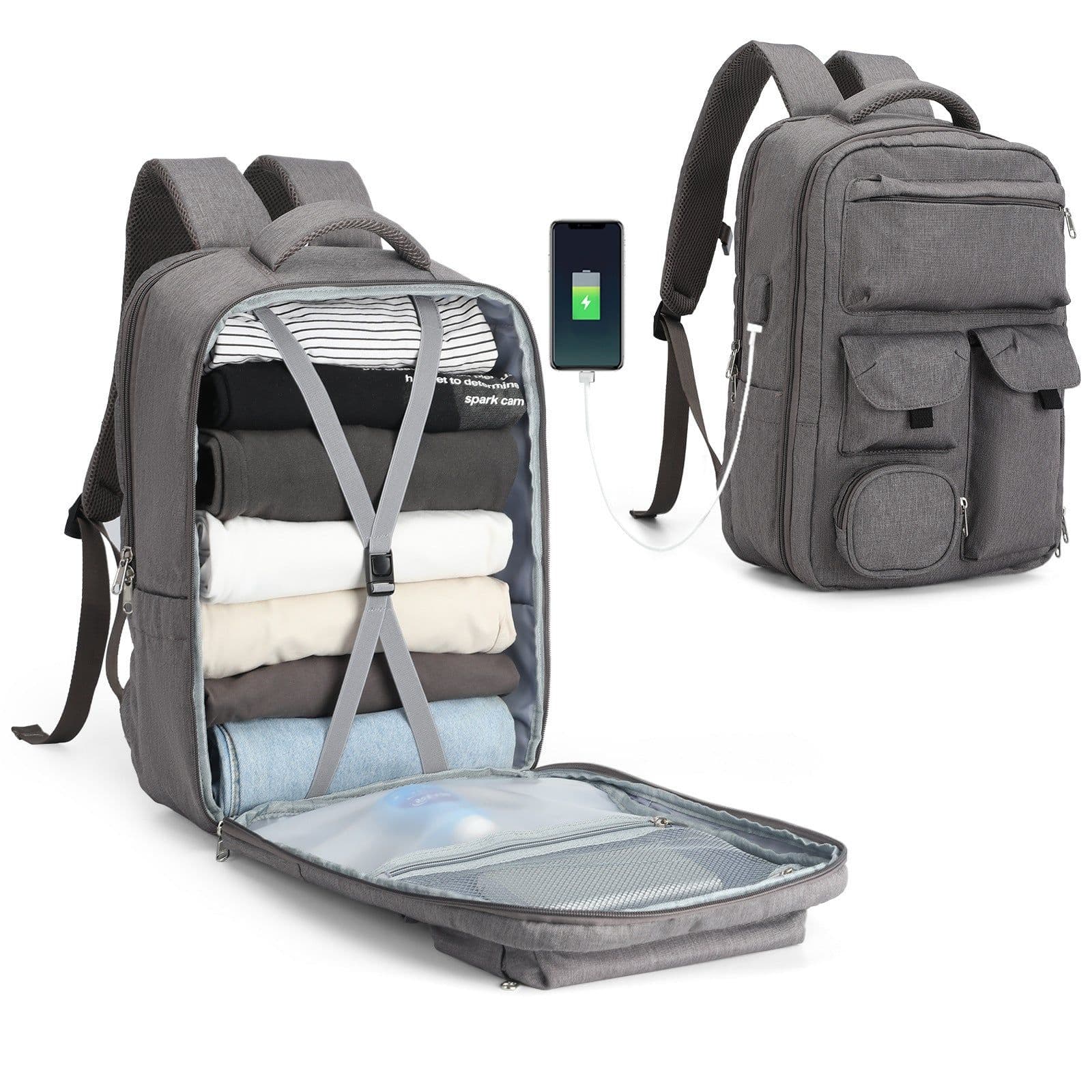 image-Men's And Women's Fashion Portable Outdoor Large Capacity Schoolbag