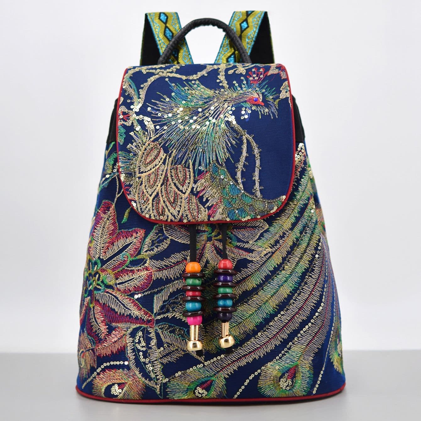 image-Fashion Women's Canvas Bucket Backpack